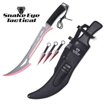 Snake Eye Tactical Ninja Sword With Throwing Knife Set